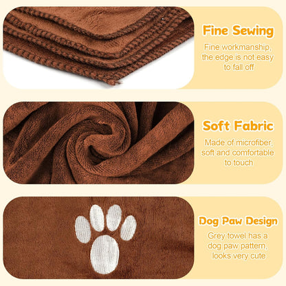 40 X 24 Inch Dog Towels for Drying Dogs, Absorbent Microfiber Dog Towel | Dog Bath Towel. Soft Dog Drying Towel. Dog Shower & Bath Supplies