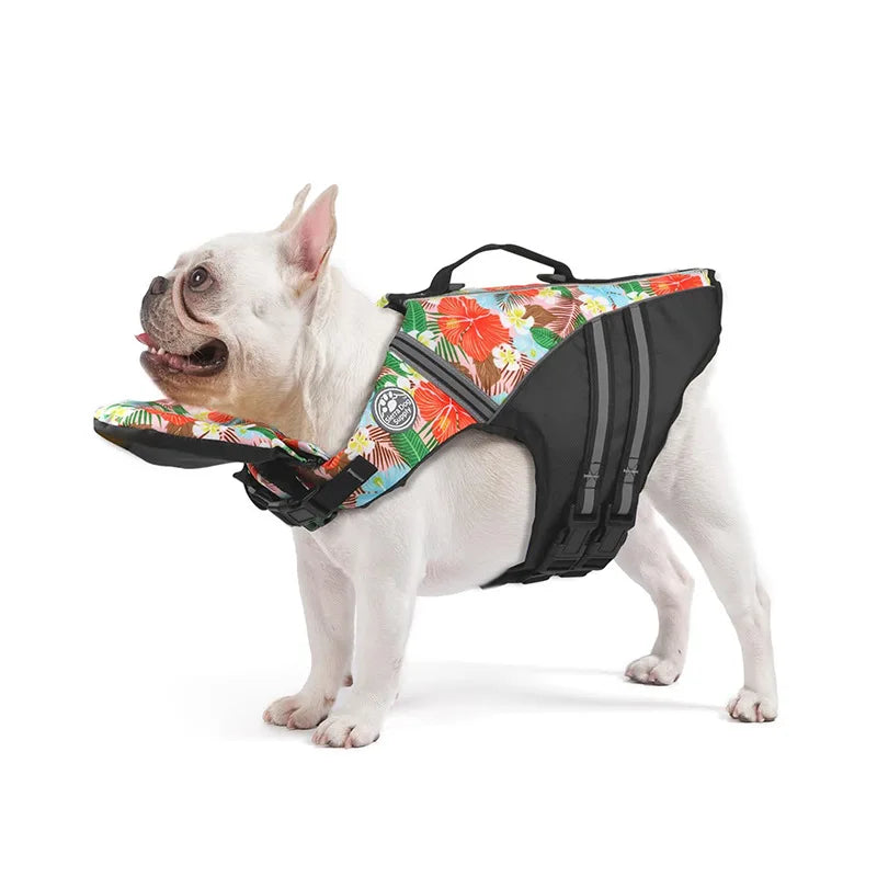 Professional Summer Pet Life Jackets and Dog Outdoor Products Large Dog Buoyancy Swimsuits Solid Pattern Factory Direct Sales