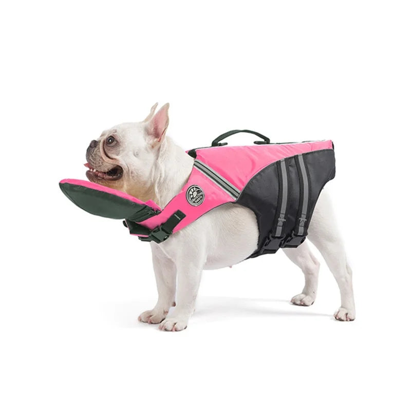 Professional Summer Pet Life Jackets and Dog Outdoor Products Large Dog Buoyancy Swimsuits Solid Pattern Factory Direct Sales