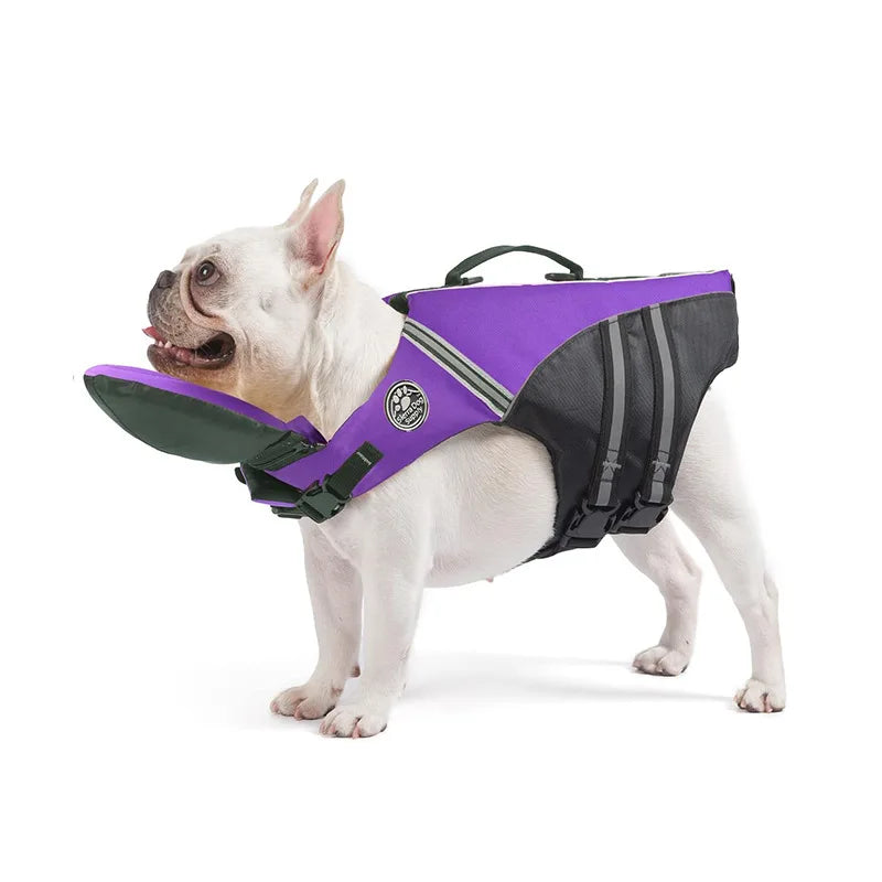 Professional Summer Pet Life Jackets and Dog Outdoor Products Large Dog Buoyancy Swimsuits Solid Pattern Factory Direct Sales