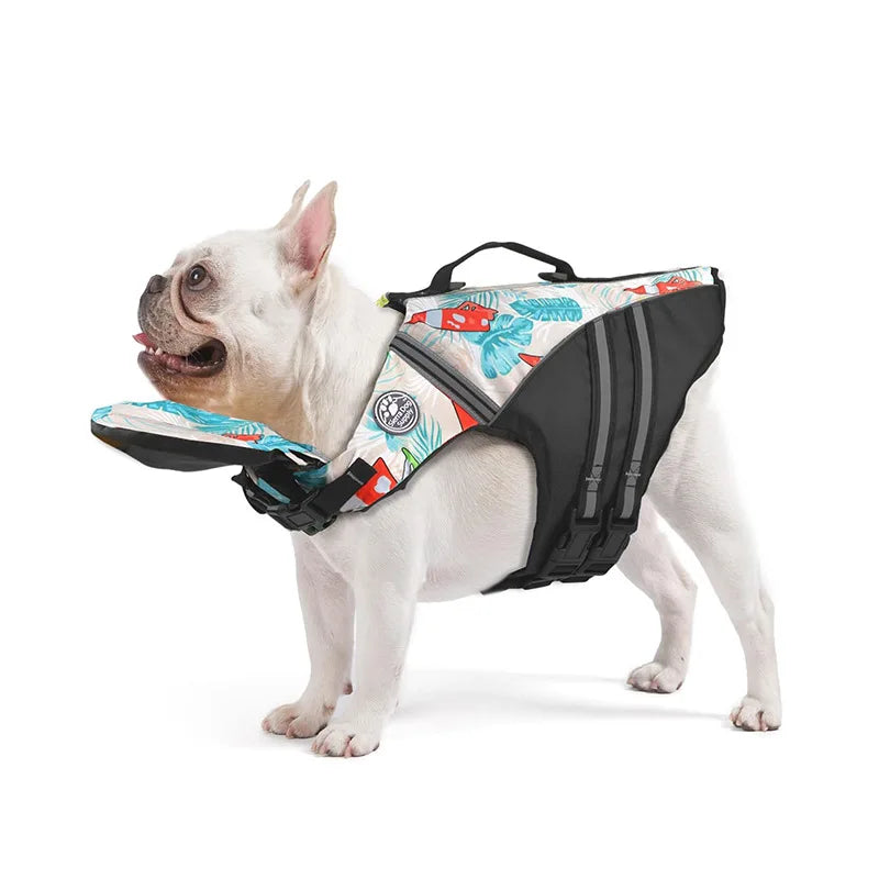 Professional Summer Pet Life Jackets and Dog Outdoor Products Large Dog Buoyancy Swimsuits Solid Pattern Factory Direct Sales